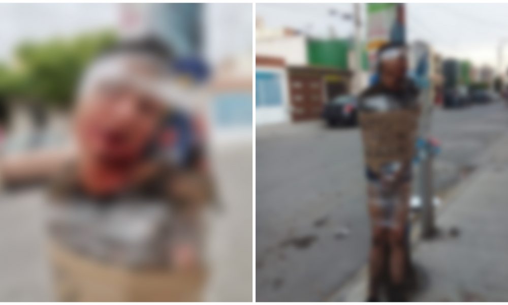 Vecinos En Slp Detienen A Ladr N Y Lo Amarran Con Cinta A Un Poste