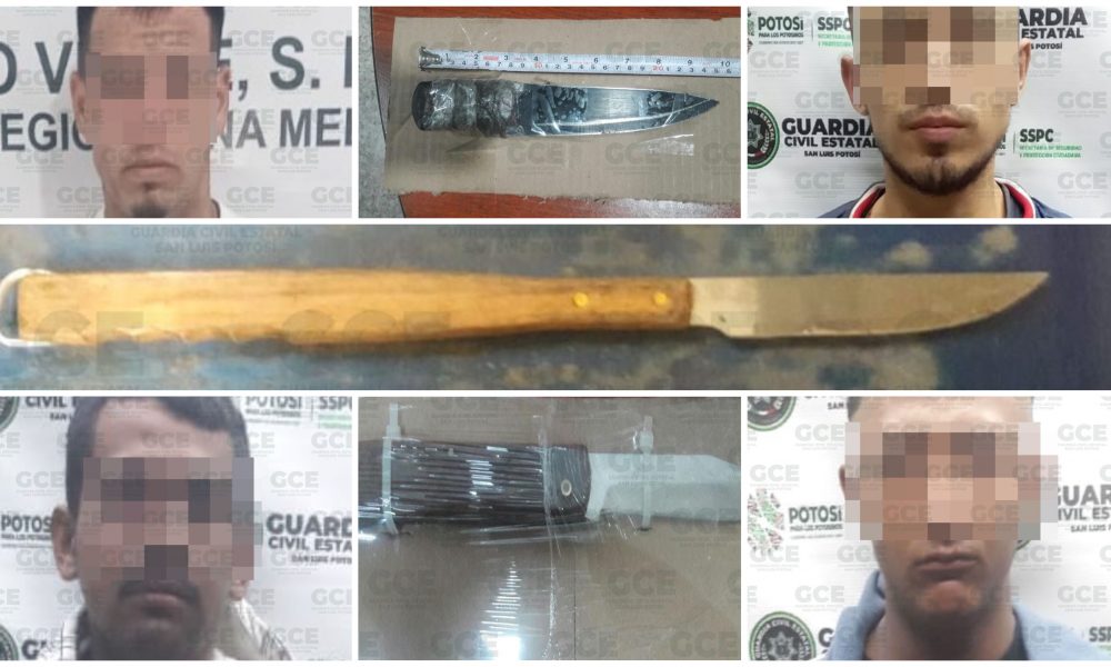 Agarran A Sujetos Con Armas Blancas En Diferentes Lugares Frontal